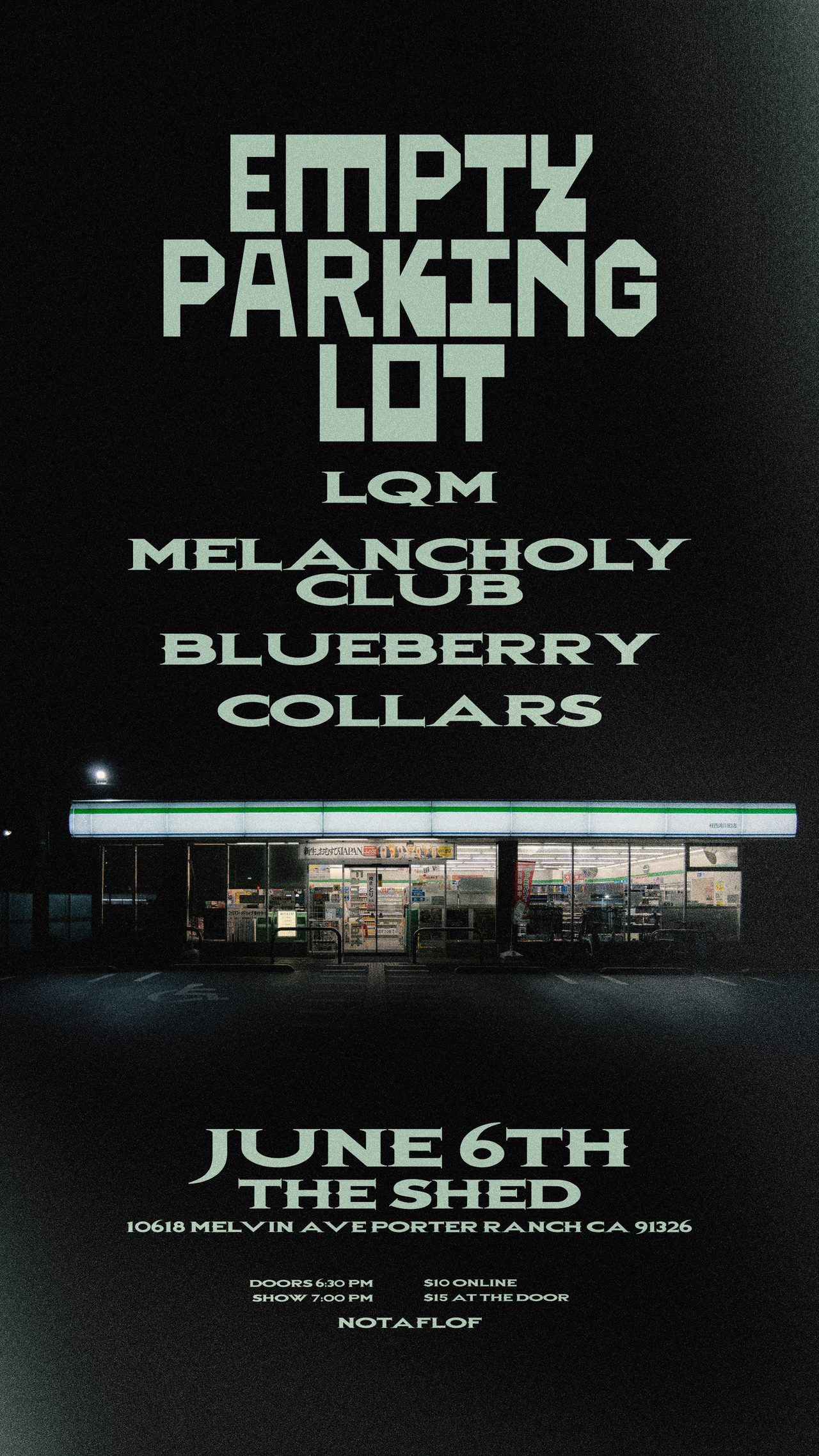 Melancholy Club w/ Empty Parking Lot, Blueberry, Collars, & LQM