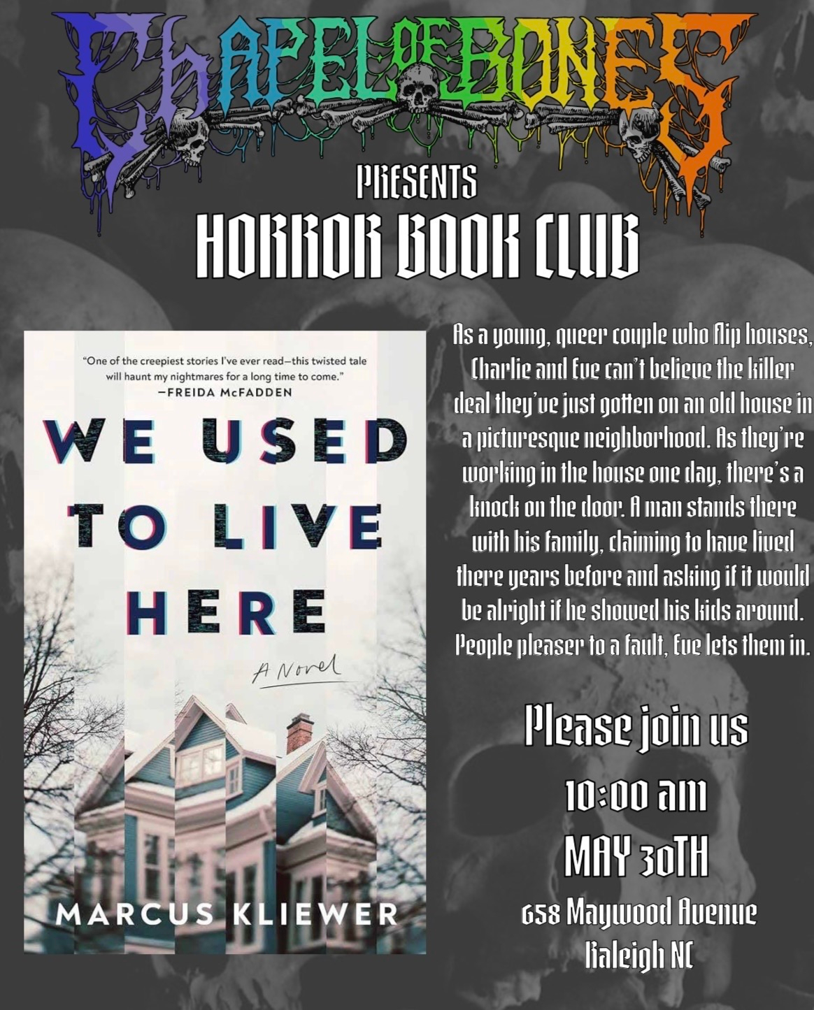 Horror Book Club: “we Used To Live Here”