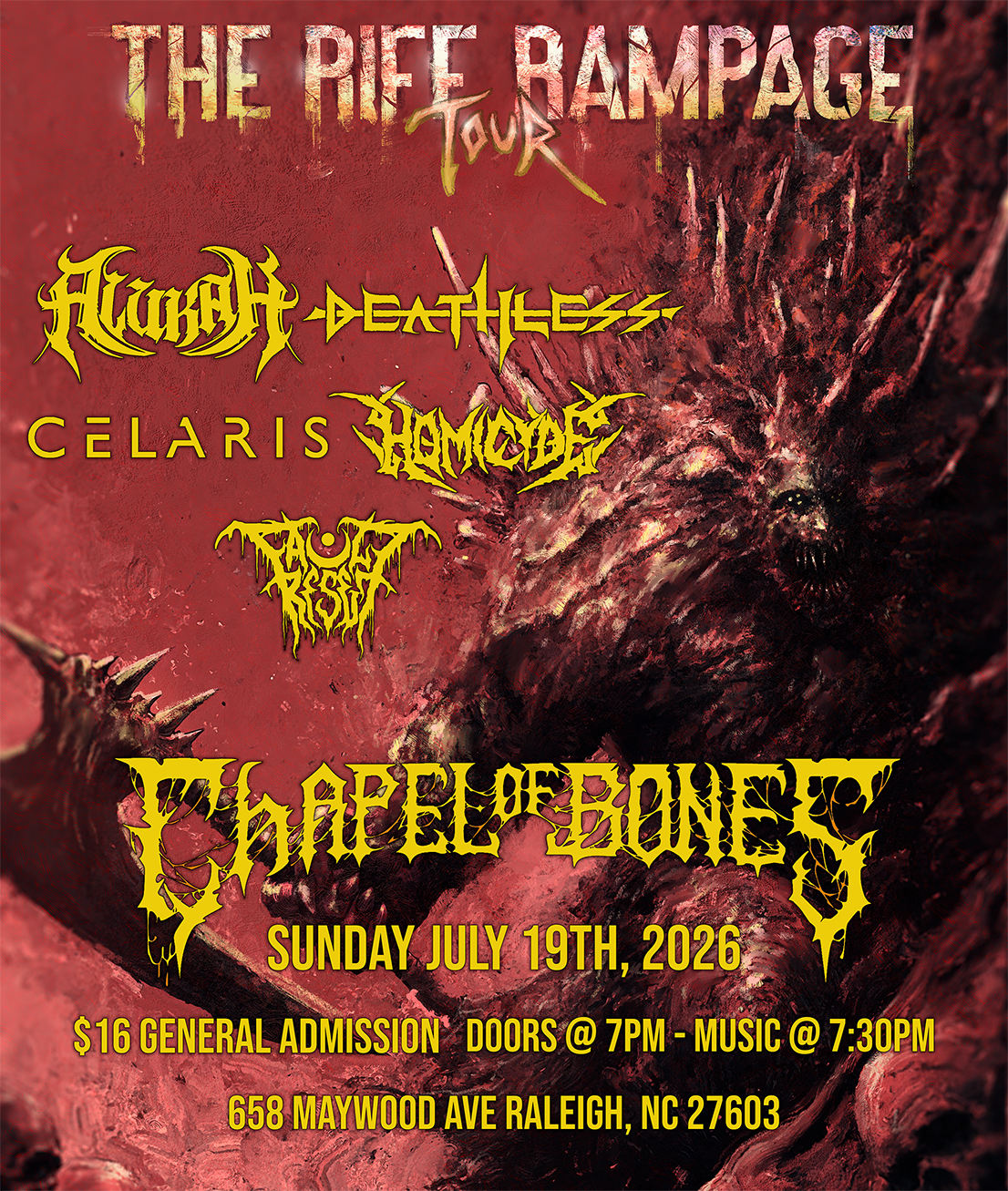 Alukah / Deathless / Celaris / Homicyde / Fault Reset