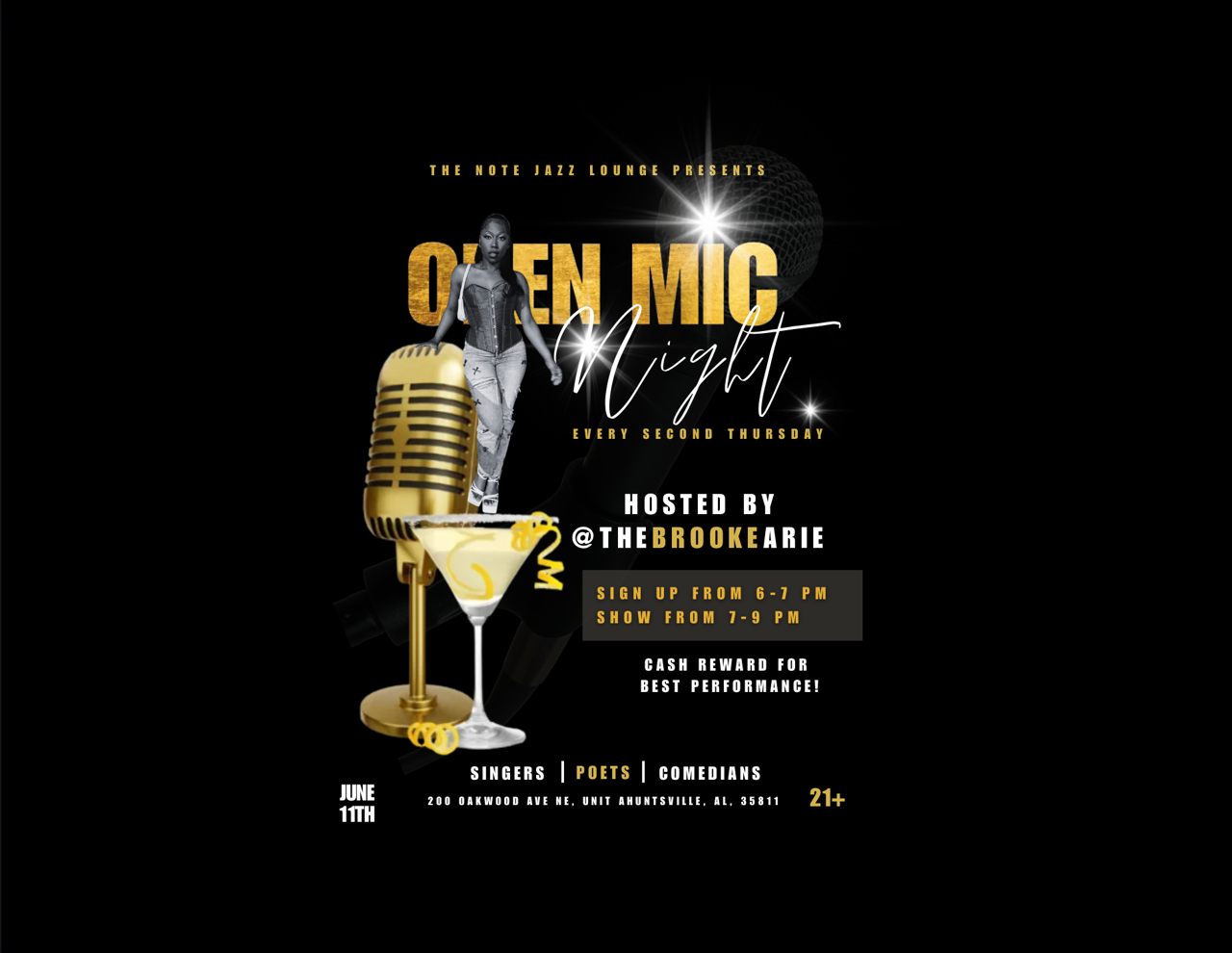 OPEN MIC NIGHT at The Note Jazz Lounge on October 8